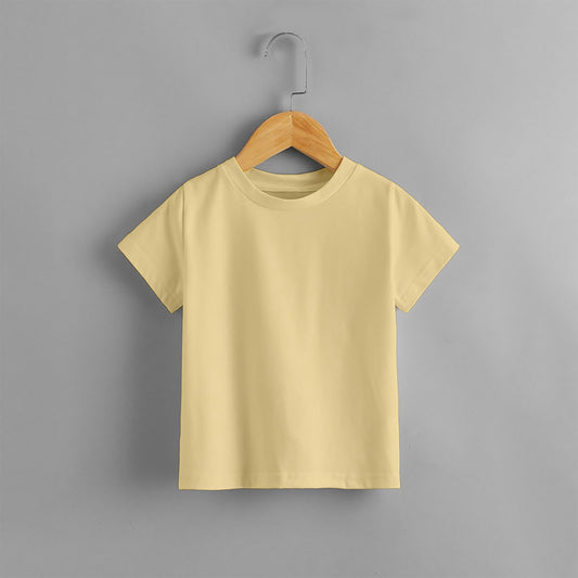 KIDS PLAIN BEIGE T SHIRT