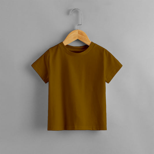 KIDS PLAIN BROWN T SHIRT