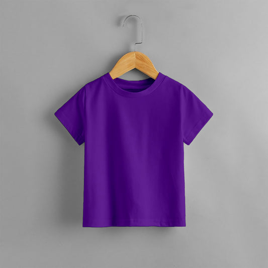 KIDS PLAIN D PURPLE T SHIRT