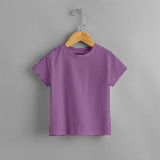 KIDS PLAIN LIGHT PURPLE T SHIRT