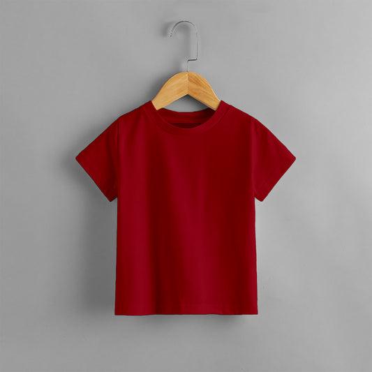 KIDS PLAIN MAROON T SHIRT